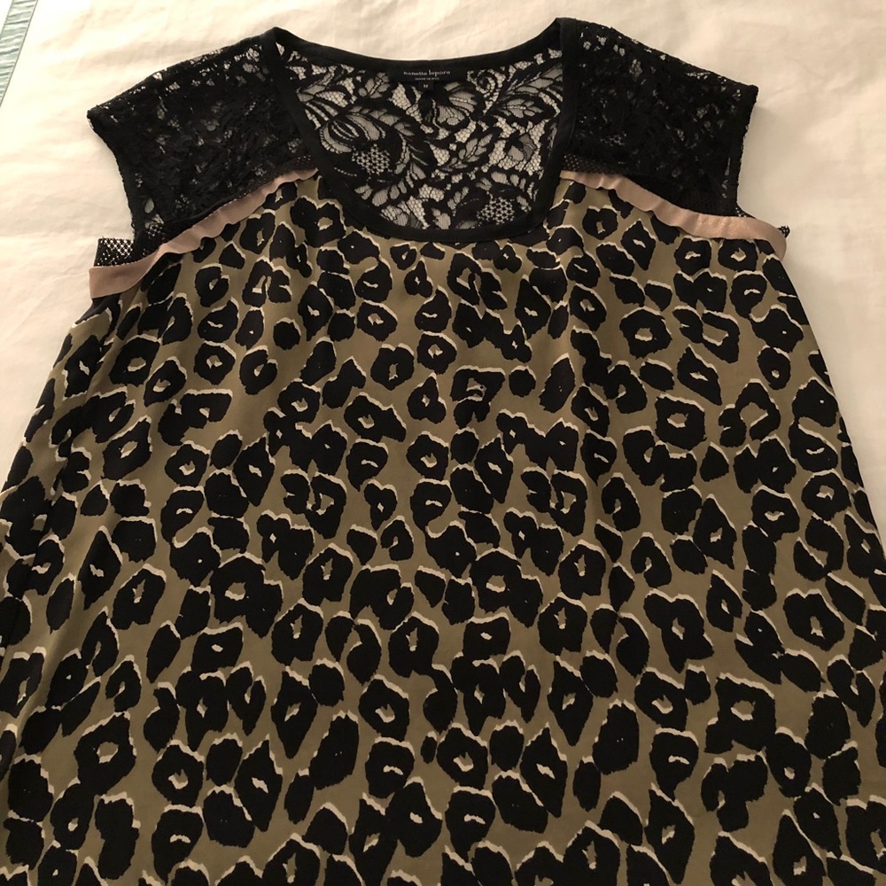 Nanette Lepore Silk Leopard Blouse